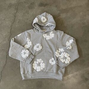 Gray and White Patterned Bomber Jacket